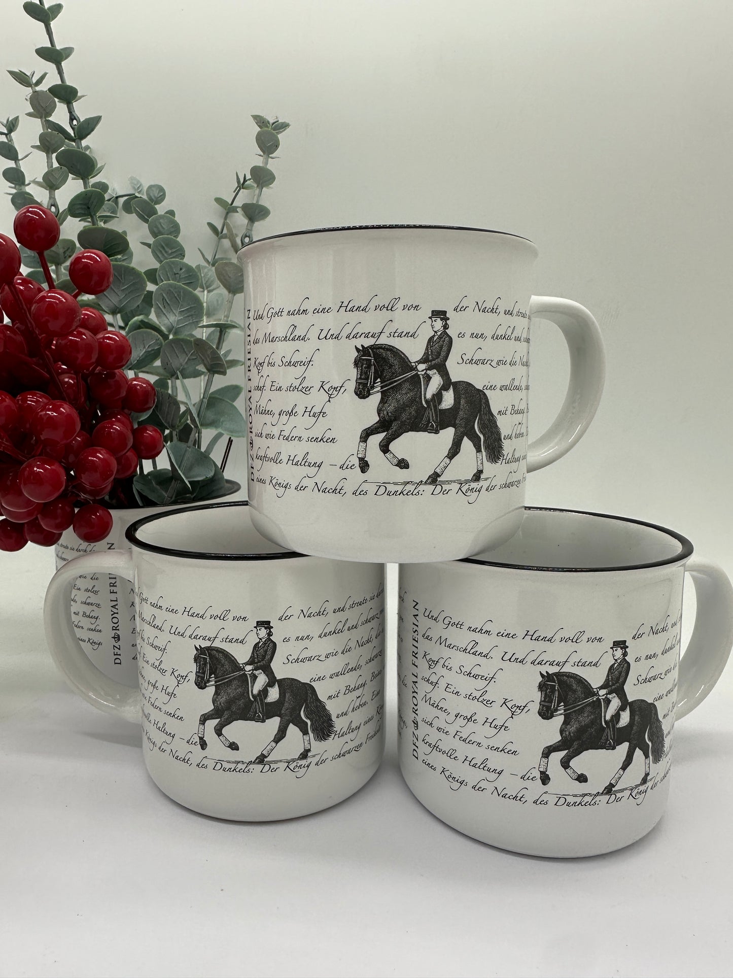 DFZ-Motivtasse -  "Dressurfriese"